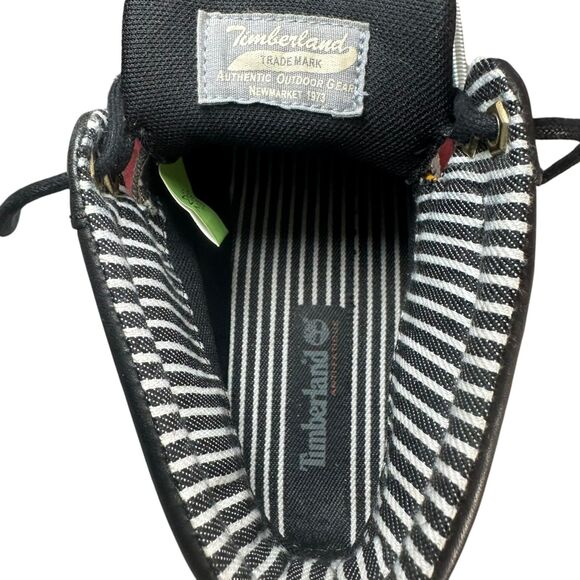 Timberland Oakwell 7 Eye Moc-Toe Boots Men's Size 7 Black Leather Gold Emblem - Picture 9 of 9